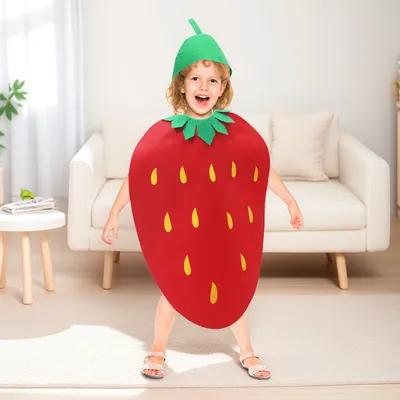 Easy Cosplay Prop - 딸기 모양 과일 의상 1개, 어린이용