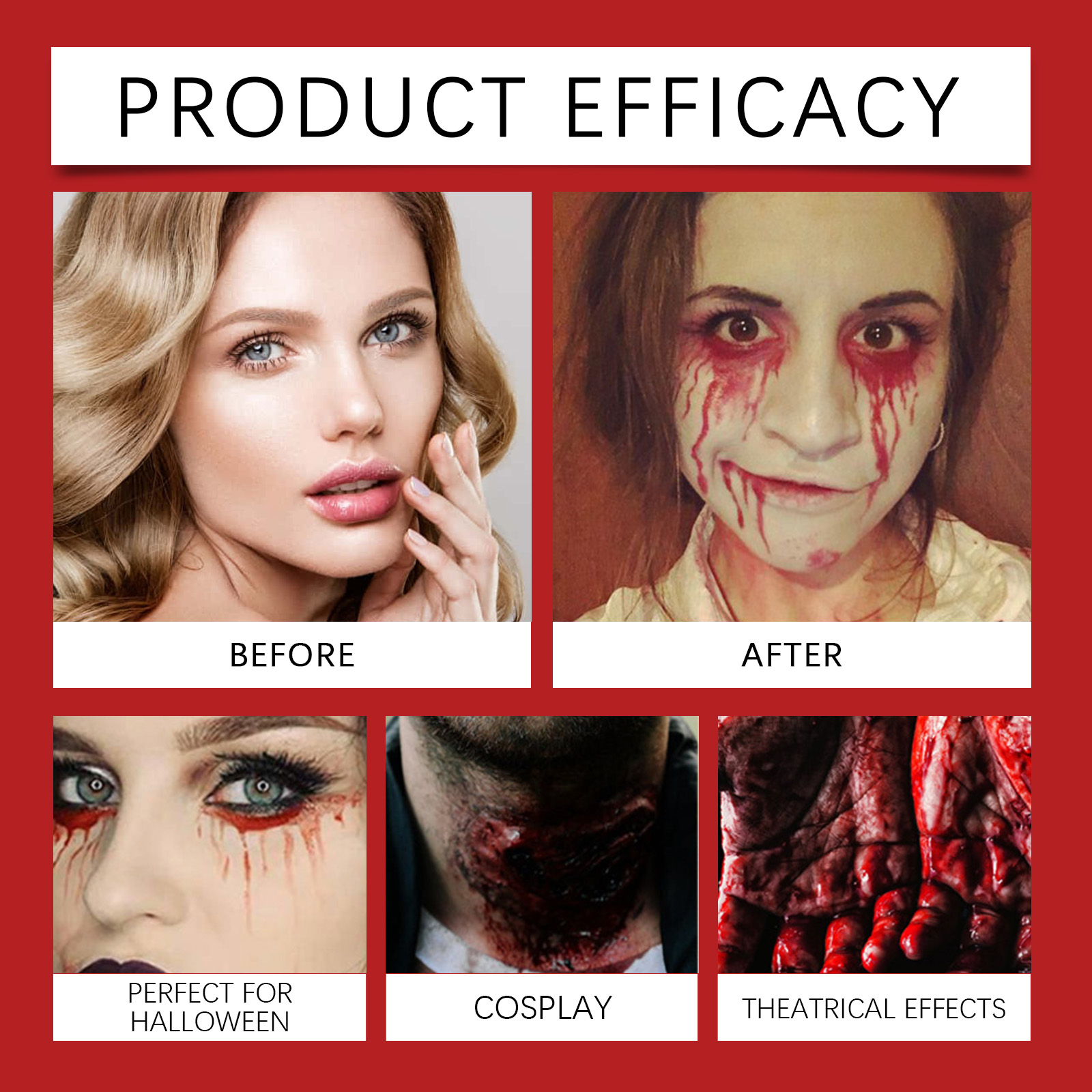 전문용 할로윈 가짜 피 스프레이, 응고된 피 젤 키트, - Cosplay Prop Paint 리뷰 및 가격