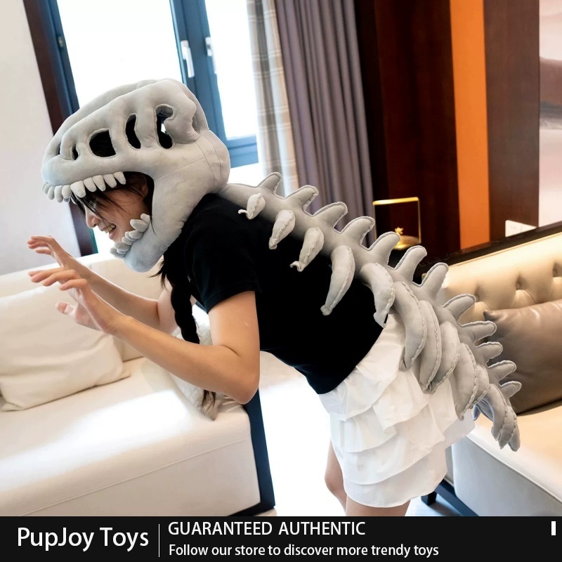 일반적인 공룡 해골 모양의 부드러운 소재로 만든 모자  - Cosplay Fire Prop 리뷰 및 가격